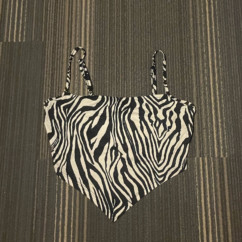 Zebra Print Crop Top